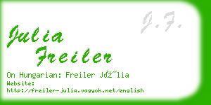 julia freiler business card